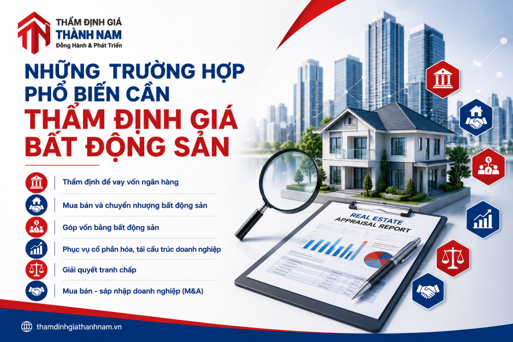 Những trường hợp phổ biến cần thẩm định giá bất động sản